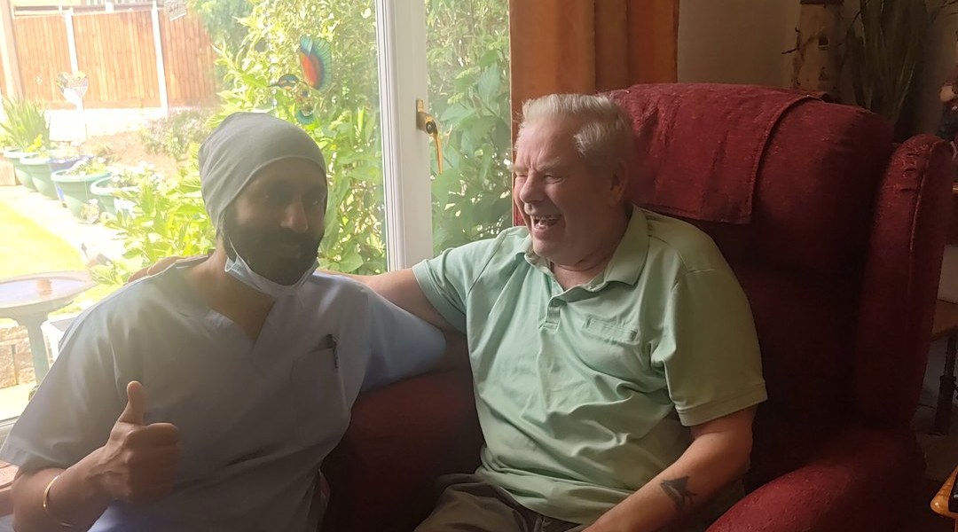 The Home Visit Dentist caring for a patient at home