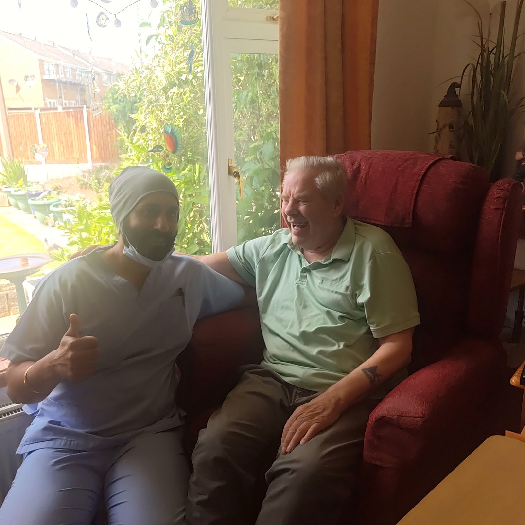 The Home Visit Dentist caring for a patient at home